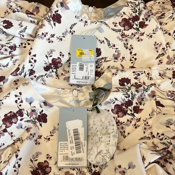 ANTONIO MELANI x NICOLA BATHIE EMILIA FLORAL PRINT DROP WAIST DRESS. - Picture 14 of 14